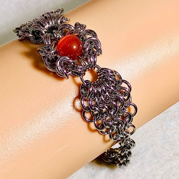 Artisan Cats Eye Choker and Bracelet Set - Picture 2 of 6